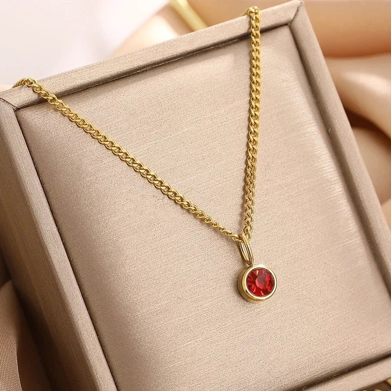 Elegant Retro Geometric 304 Stainless Steel Pendant Necklace