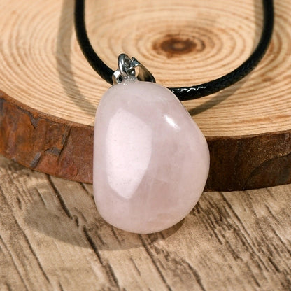 Cute Vintage Style Exaggerated Asymmetrical Natural Stone Pendant Necklace In Bulk