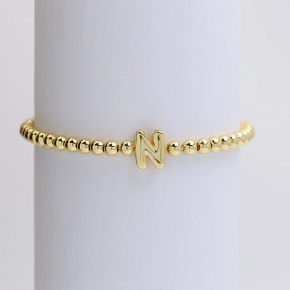 Copper Minimalist Plating Letter Bracelets