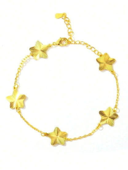 Copper Cable Chain Round Heart Shape Gourd Bracelets