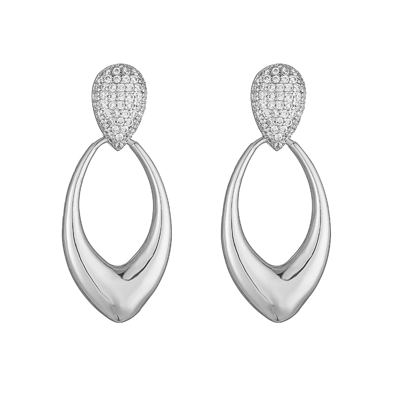 1 Pair Vintage Style Minimalist C Shape Oval Twist Plating Copper 18k Gold Plated Earrings