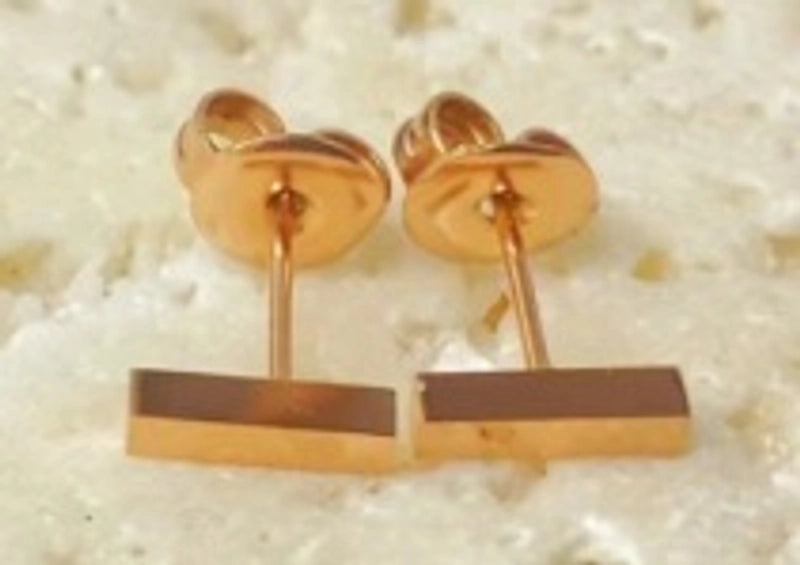 1 Pair Minimalist Triangle 304 Stainless Steel Zircon 18K Gold Plated Earrings