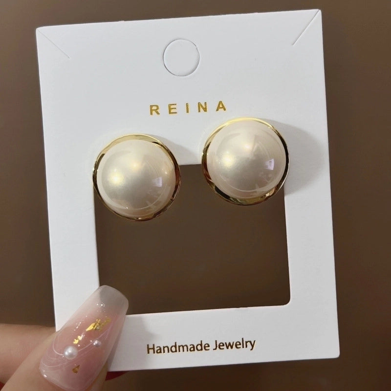 1 Pair Fashion Leaf Flower Bow Knot Imitation Pearl Alloy Rhinestones Earrings