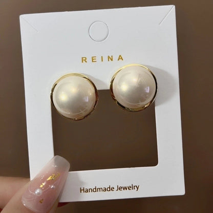 1 Pair Fashion Leaf Flower Bow Knot Imitation Pearl Alloy Rhinestones Earrings