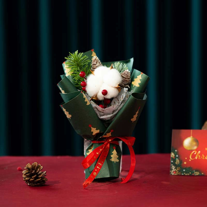 Christmas Cute Santa Claus Plastic Holiday Party Bouquet Decorations Table Decoration