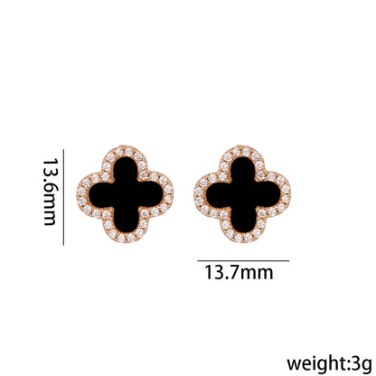 Geometric Titanium Steel 18K Gold Plated Stud Earrings