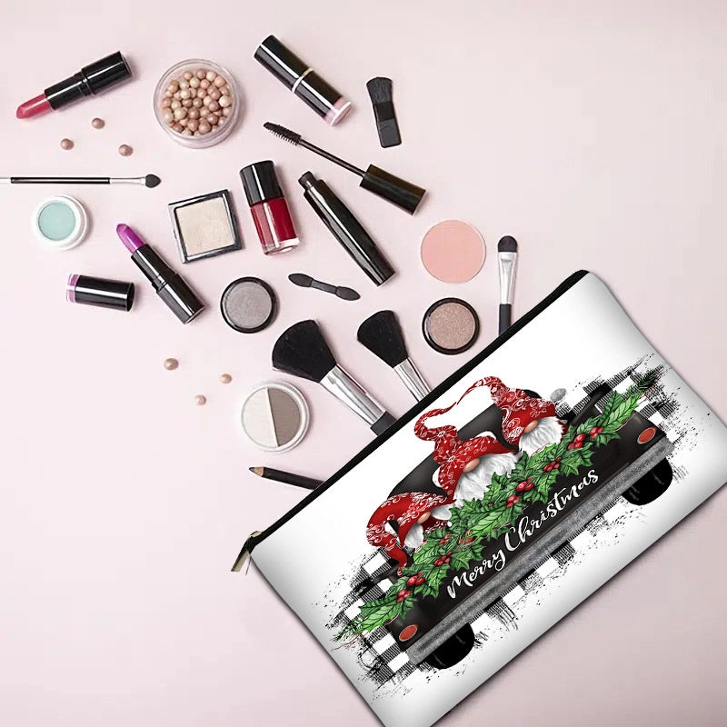 Hot Sale Christmas Holiday Printing Technology Cloth Cosmetic Bag Coin Purse Mobile Phone Bag