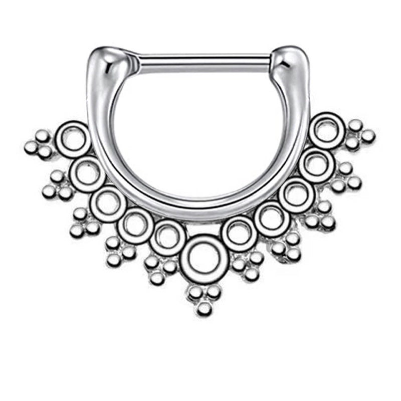 1 Piece Fashion Crown Skull Stainless Steel Plating Inlay Artificial Gemstones Nose Ring