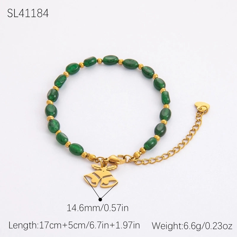 Cute Modern Style Christmas Tree Bow Knot Snowflake 304 Stainless Steel Plating Bracelets Earrings Necklace