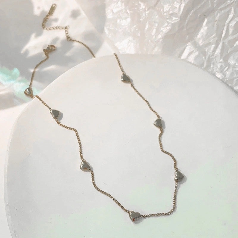 Titanium Steel 18K Gold Plated Sweet Minimalist Number Daisy Bracelets Necklace