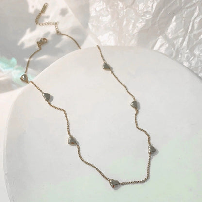 Titanium Steel 18K Gold Plated Sweet Minimalist Number Daisy Bracelets Necklace