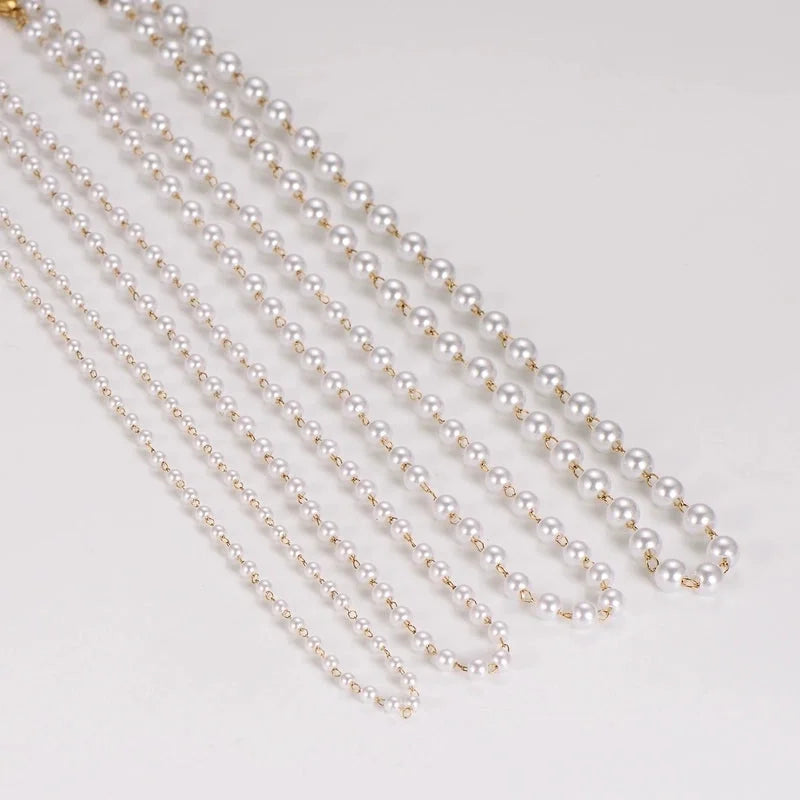 Casual Minimalist Classic Style Round 304 Stainless Steel Artificial Pearl Necklace