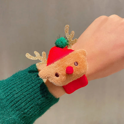 Christmas Cute Santa Claus Elk Alloy Fleece Cloth Tape Holiday Family Gathering Party Party Accessories