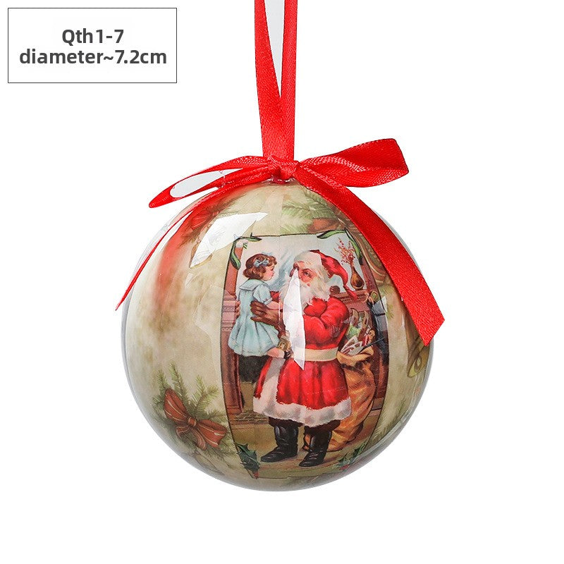 Christmas Ball Pendant Snowman Foam Ball Ornament Christmas Tree Hanging Ball Atmosphere Decoration Supplies
