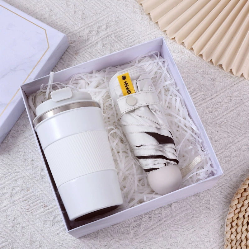 Business Gift Set Women's Day Gift Employee Activity Insulated Cup Umbrella Suitable For Clients