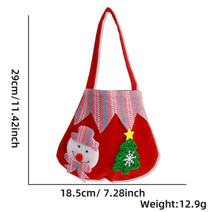 Christmas Children's Gift Elk Snowman Flannel Handbag Christmas Eve Candy Apple Gift Bag Christmas Supplies