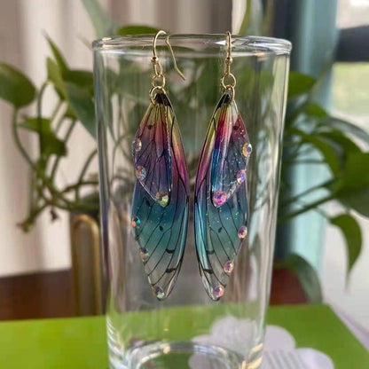1 Pair Minimalist Wings Copper Epoxy Women's Drop Earrings