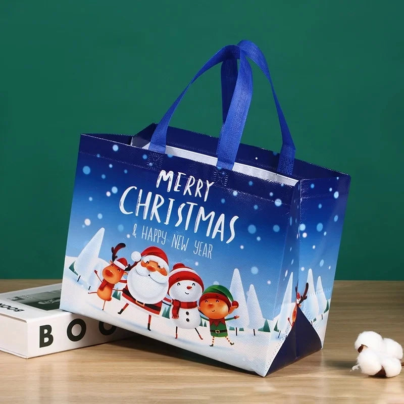 Christmas Non-woven Bag Handbag Cartoon Christmas Gift Bag Environmental Protection Bag Folding Storage Bag