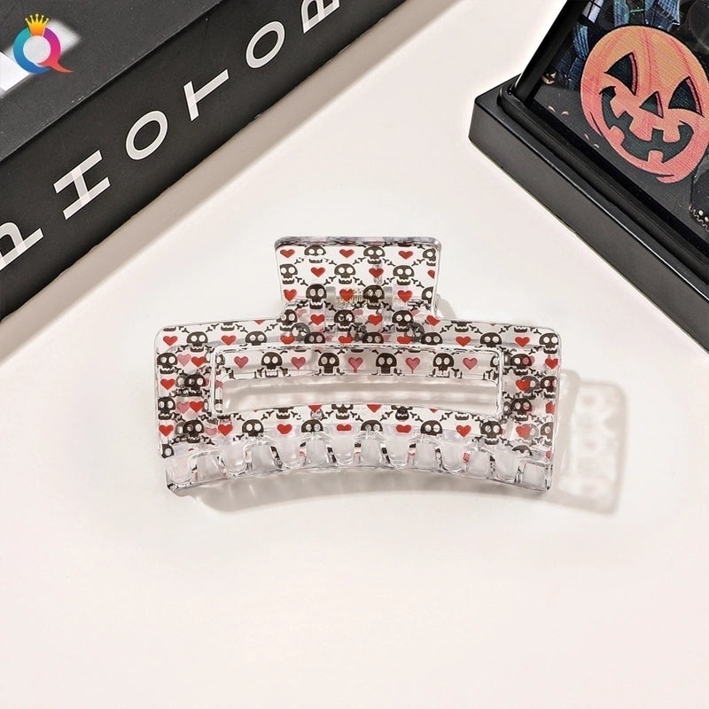 Halloween Minimalist Classic Style Women's Spider Web Skull Plastic Hair Claws