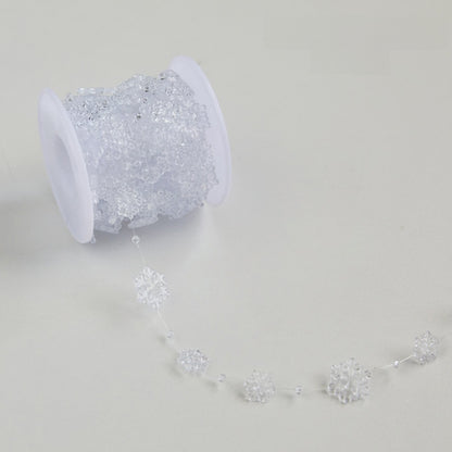 2 Pieces Christmas Tree Hanging Ornaments Pearl String Bead Chain Wedding Hotel Decoration Scene Bead Chain