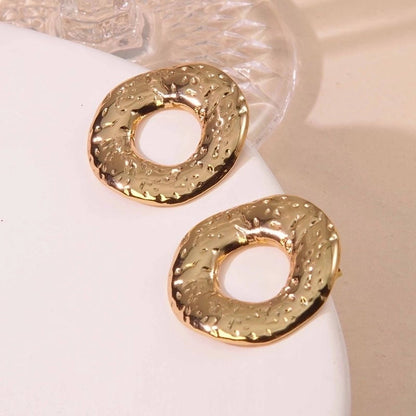 1 Pair Minimalist Water Droplets Heart Shape Butterfly 304 Stainless Steel Imitation Gold Ear Studs