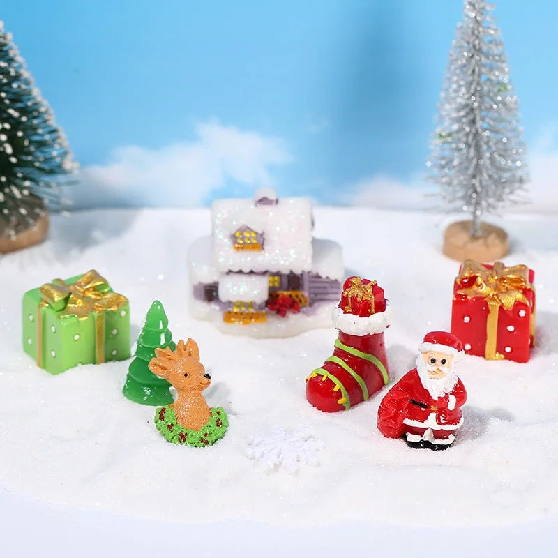 Christmas Cute Christmas Tree Santa Claus Gift Box Synthetic Resin Holiday Daily