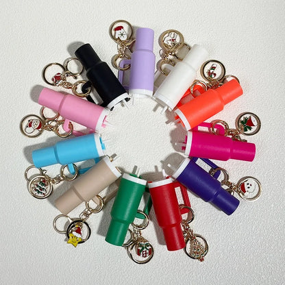 Cute Classic Style Christmas Tree Christmas Socks Cup Plastic Christmas Unisex Bag Pendant Keychain