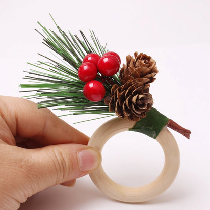 Christmas Cute Pine Cones Wood Party Decorations Table Decoration