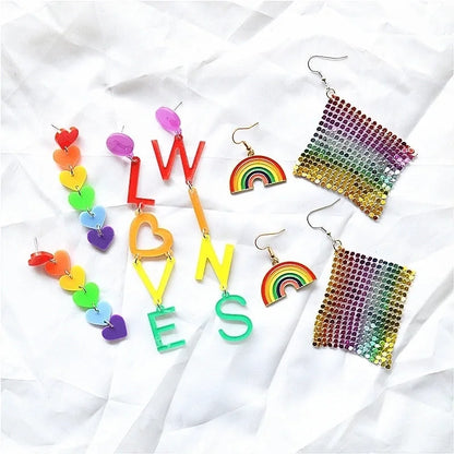 1 Pair Minimalist Classic Style Color Block Plating Arylic Metal Gold Plated Silver Plated Drop Earrings