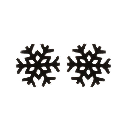 1 Pair Fashion Snowflake Plating 304 Stainless Steel 18K Gold Plated Ear Studs