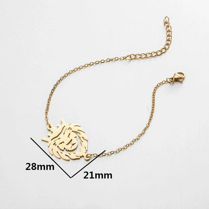 Fashion Animal 201 Stainless Steel 18K Gold Plated No Inlaid Bracelets In Bulk