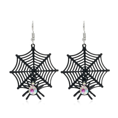 6 Pieces Gothic Cat Spider Alloy Women'S Drop Earrings 1 Pair