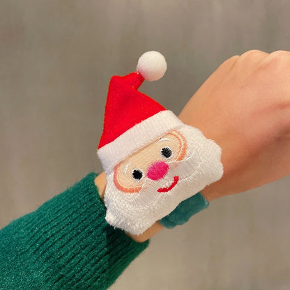 Christmas Cute Santa Claus Elk Alloy Fleece Cloth Tape Holiday Family Gathering Party Party Accessories