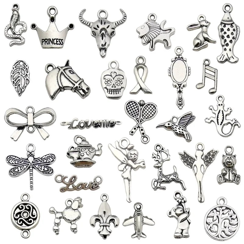 1 Piece Alloy Heart Shape Life Tree Bow Knot Jewelry Accessories Pendant
