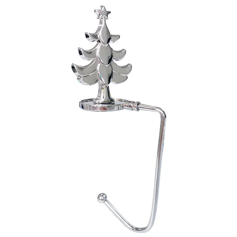 Christmas Fireplace Hook Metal Bag Hook Snowflake Christmas Stocking Hook In Stock