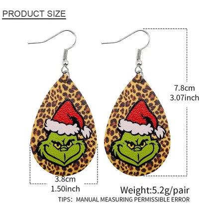 Novelty Water Droplets Pu Leather Women's Earrings 1 Pair