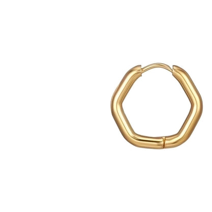 1 Piece Fashion Square Plating 201 Stainless Steel 18K Gold Plated Earrings