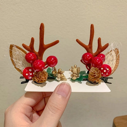 Christmas Fashion Antlers Resin Daily Hairpin