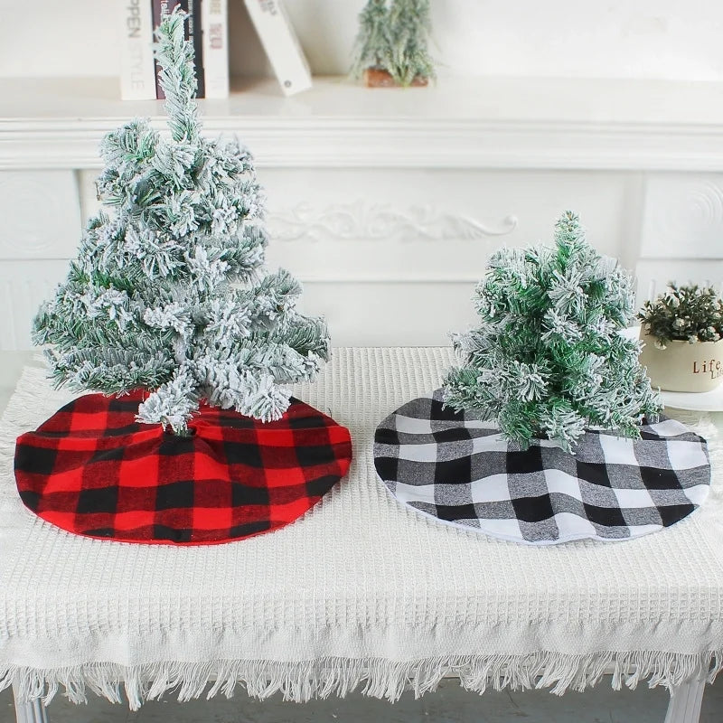 Christmas Minimalist Color Block Party Christmas-tree Skirt