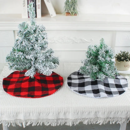 Christmas Minimalist Color Block Party Christmas-tree Skirt