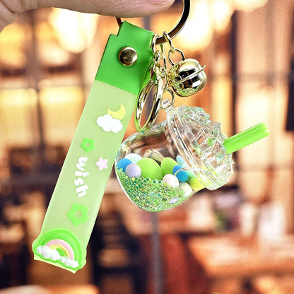 Cartoon Style Cute Cup Arylic Women's Bag Pendant Keychain
