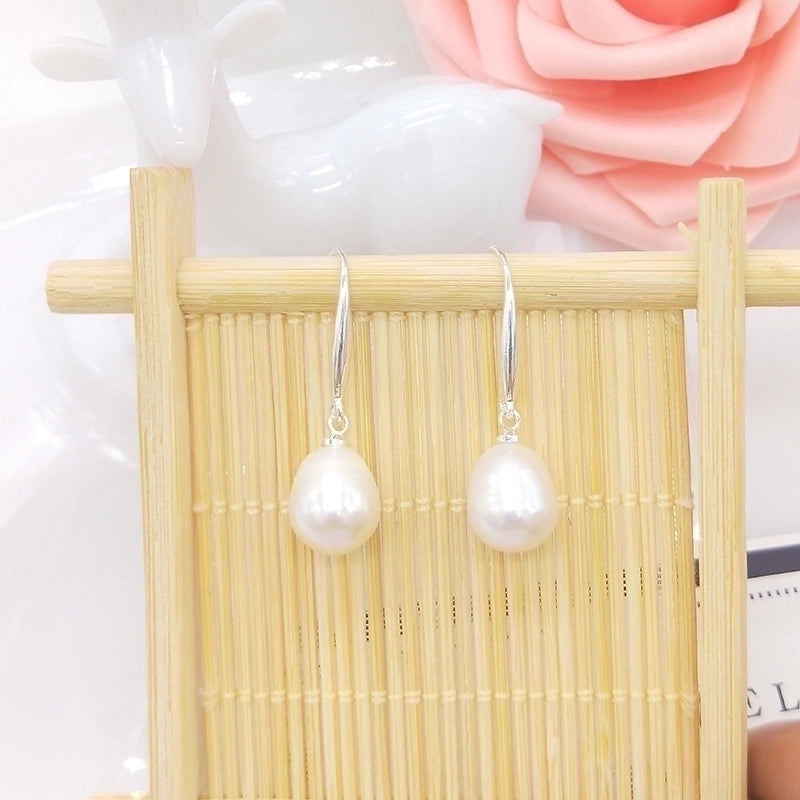 1 Pair Retro Water Droplets Freshwater Pearl Drop Earrings