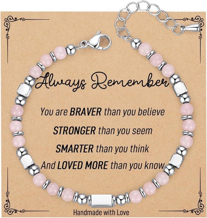 Minimalist Classic Style Round 304 Stainless Steel Natural Stone Bracelets In Bulk