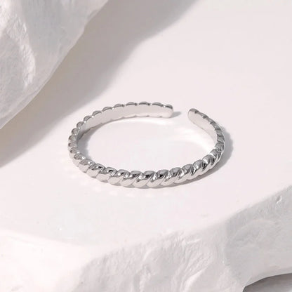 IG Style Modern Style Minimalist Geometric 304 Stainless Steel 18K Gold Plated Open Rings