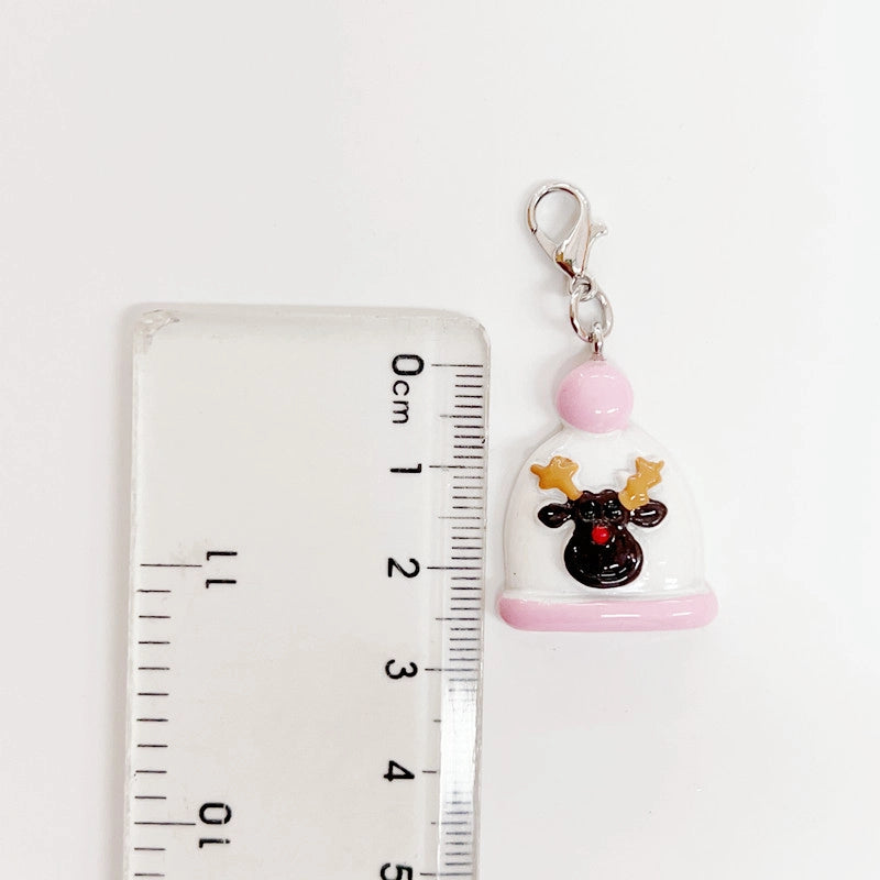 1 Piece 30mm Resin Santa Claus Snowman Elk Pendant Melon Seed Buckle Jewelry Accessories