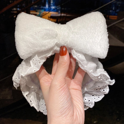 Cat Ears Hair Band Hair Band Korean Plush Internet Celebrity Rabbit Ear Hair Accessories Bow Face Wash Hair Band