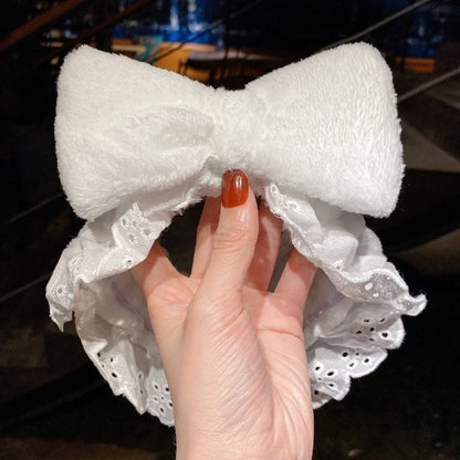 Cat Ears Hair Band Hair Band Korean Plush Internet Celebrity Rabbit Ear Hair Accessories Bow Face Wash Hair Band
