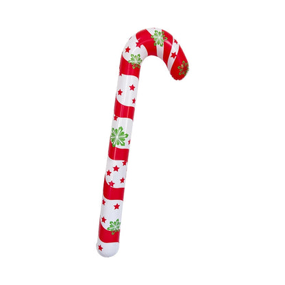 Christmas Decoration Inflatable Candy Cane Balloon Christmas Tree Crutch Decoration Indoor And Outdoor Holiday Decoration