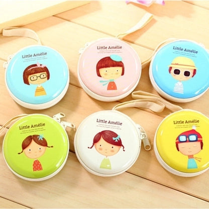 3 Pieces Women'S Cartoon Tinplate Zipper Coin Purses