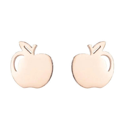 1 Pair Fashion Heart Shape Flower Plating 304 Stainless Steel 18K Gold Plated Stainless Steel Earrings